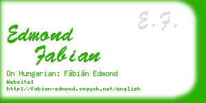 edmond fabian business card