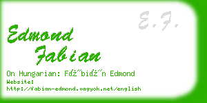 edmond fabian business card